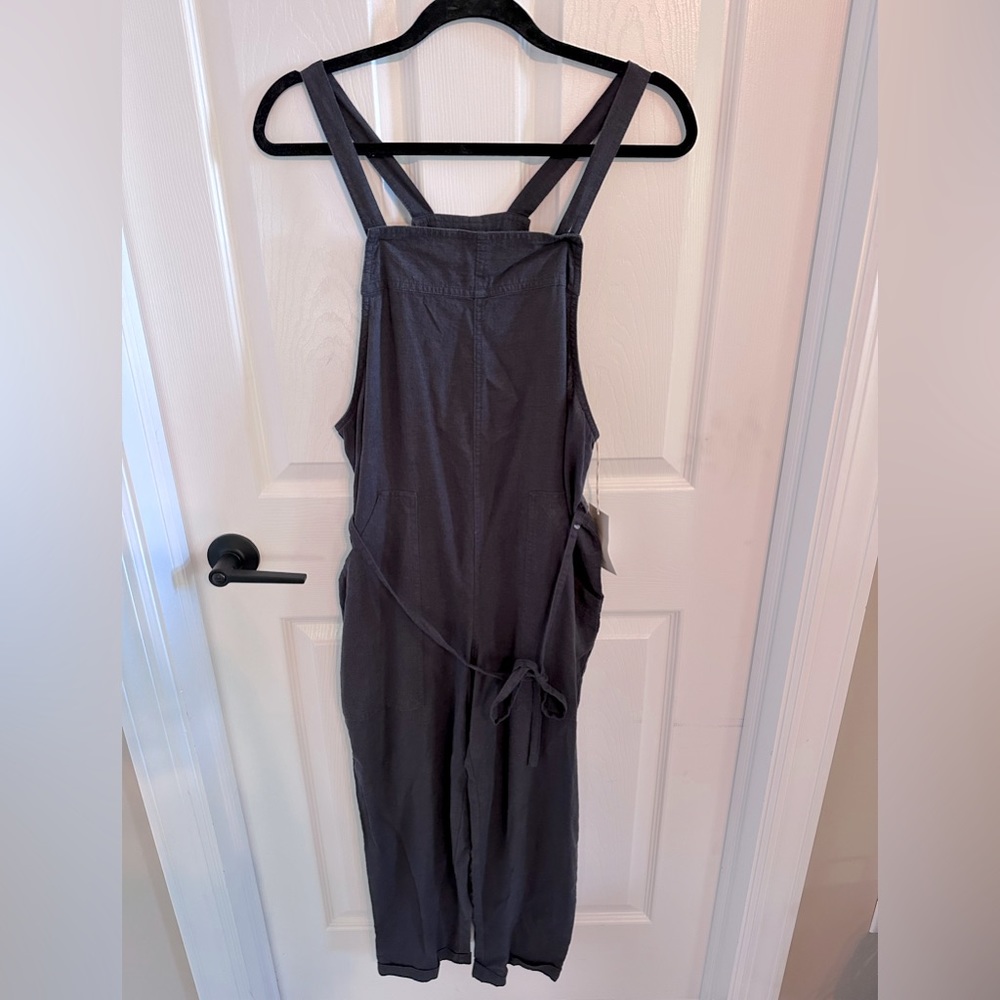 NWT Universal Thread Linen Overalls; Deep Navy.